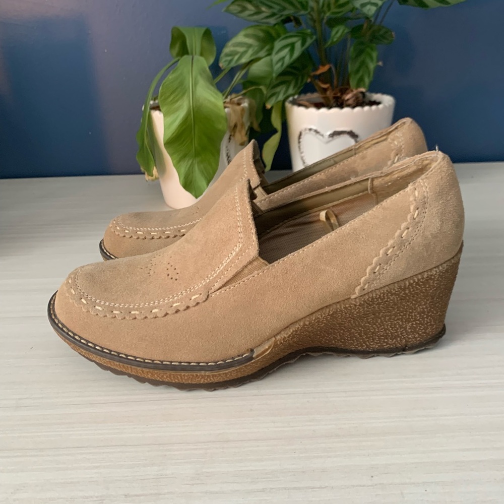 NEW PASSSOFINO BRIANA WEDGE LOAFERS